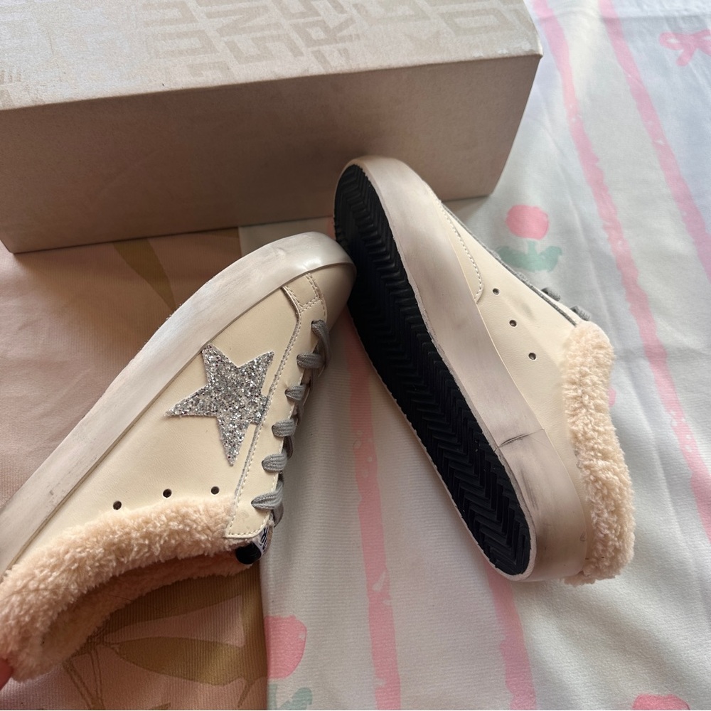 Golden Goose Lined Mule Slippers In Off-White. - Picture 6 of 7